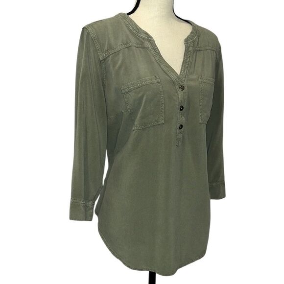 Torrid Harper Pullover Olive Green Blouse - Picture 3 of 9